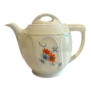 Vintage Drip-O-lator Hall China Cathedral Coffee Pot Daisy Floral | Mid Century